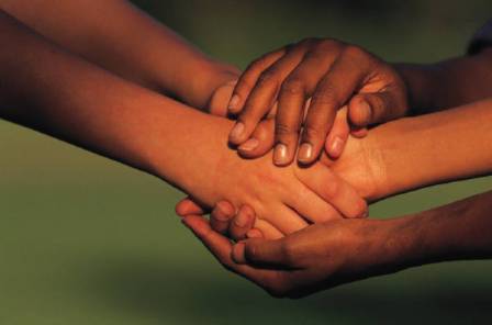 holding hands